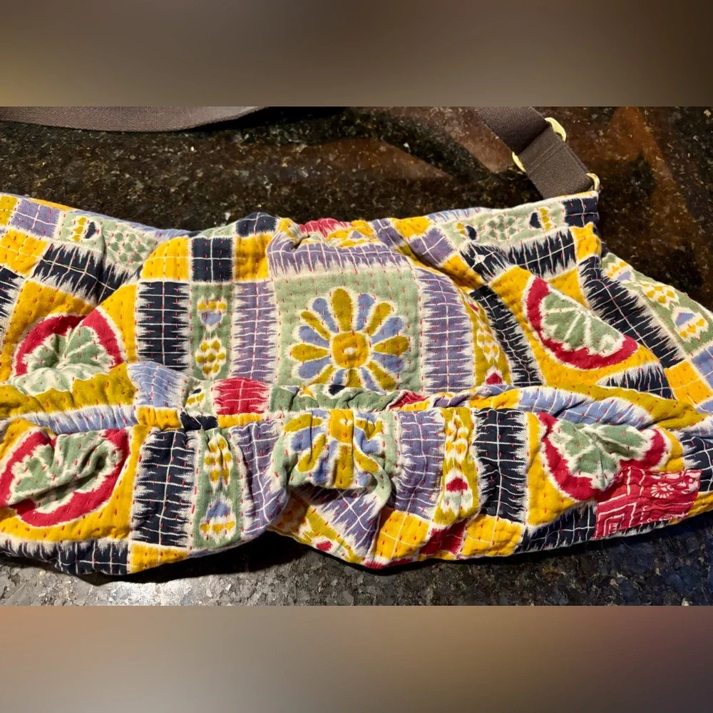 ⭐️Sari Bari Bharati Bag by Protima Thick Canvas Brown Adjustable Strap Boho NWOT